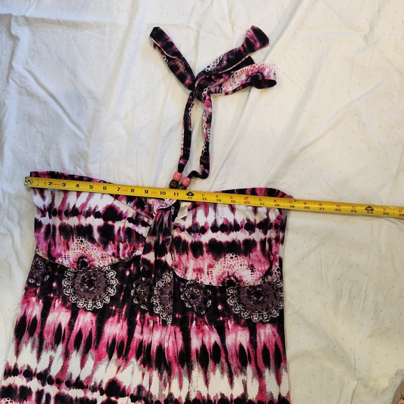 Caren Sport Strapless Dress in Pink and Black. SKU F12 - Picture 7 of 9